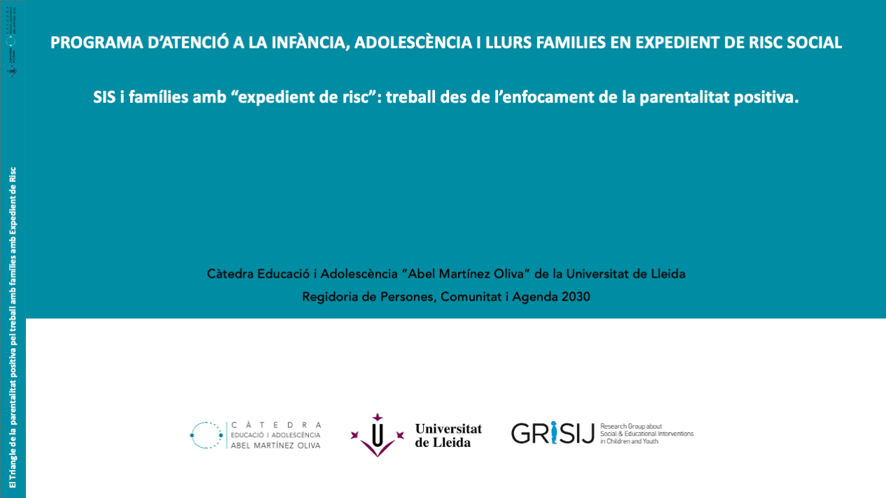 Programa de atención a la infancia, adolescencia y familias en situación de riesgo social: diseño, implementación y evaluación